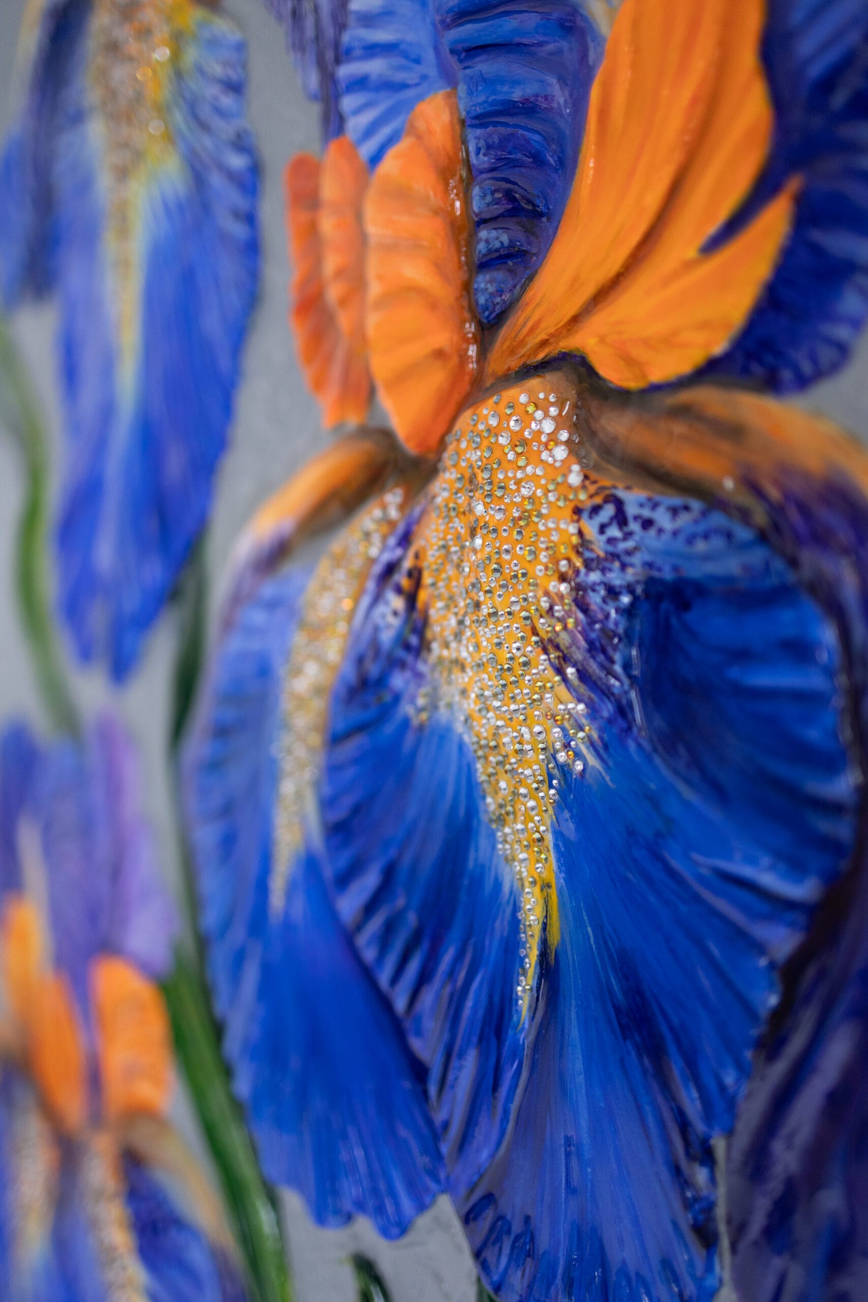 Natural Desire. Irises. Textured Painting - Image 4