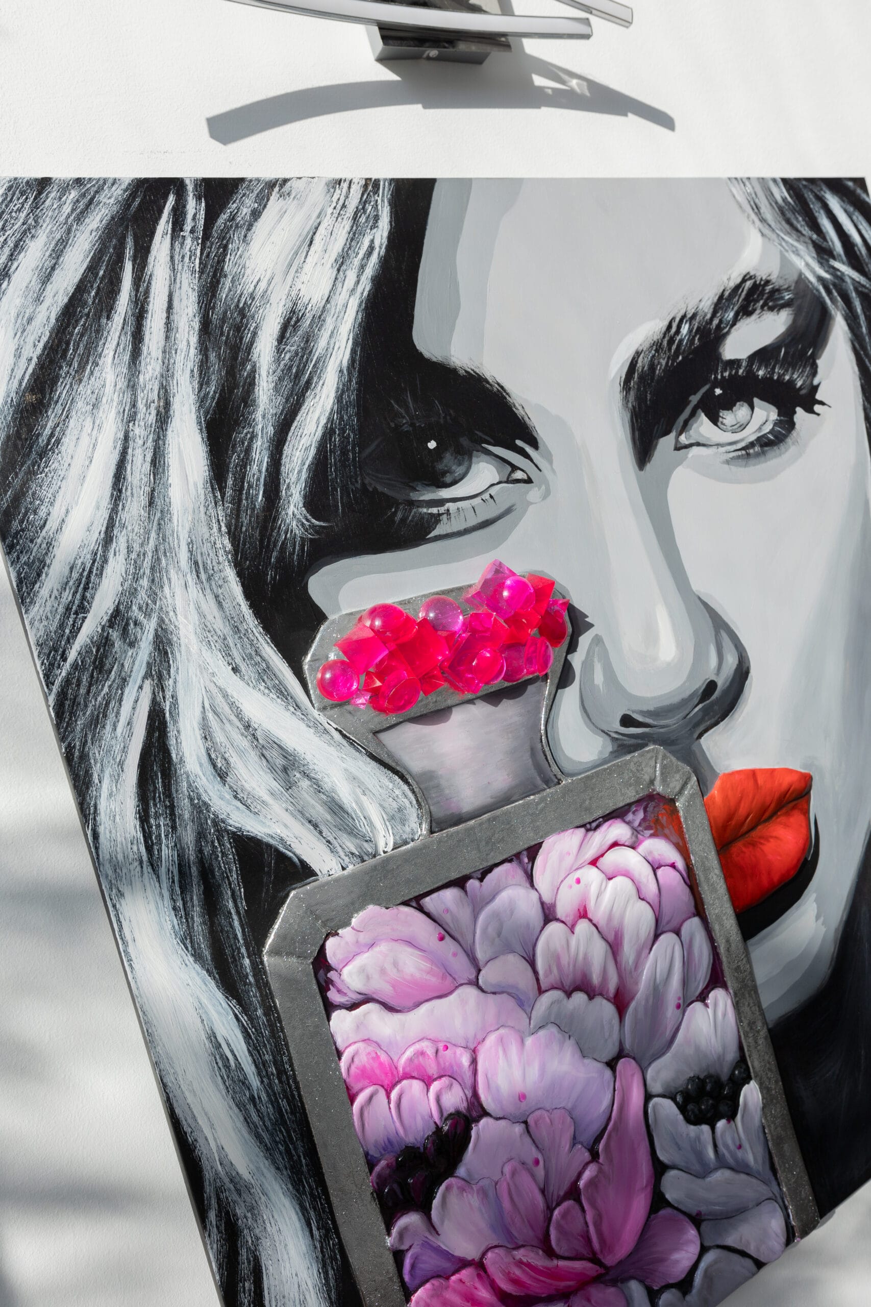 Fragrant Elegance. Textured Painting. Pop Art Portrait - Image 4