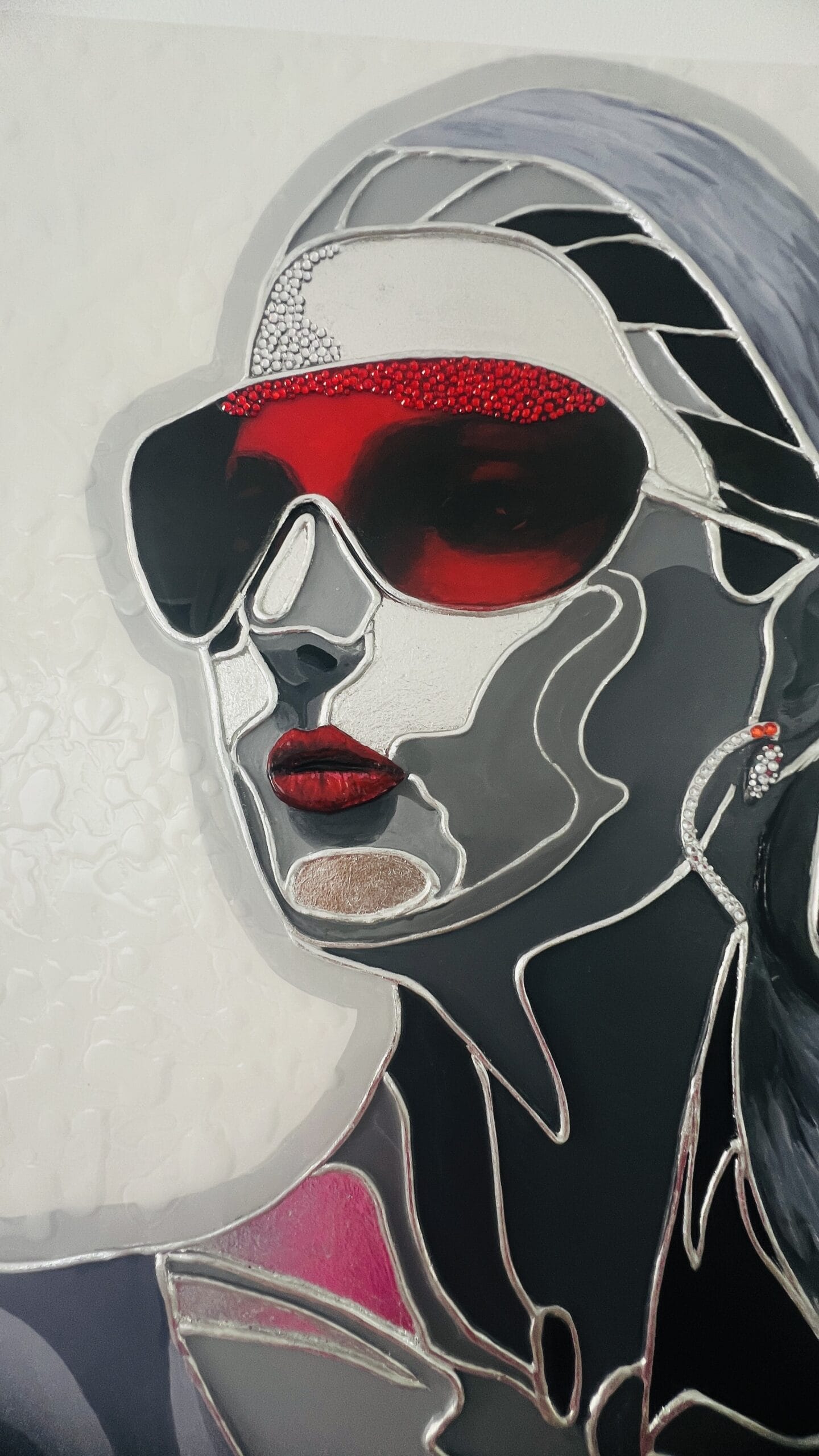 Lady with Dog. Textured Painting. Pop Art Portrait - Image 2