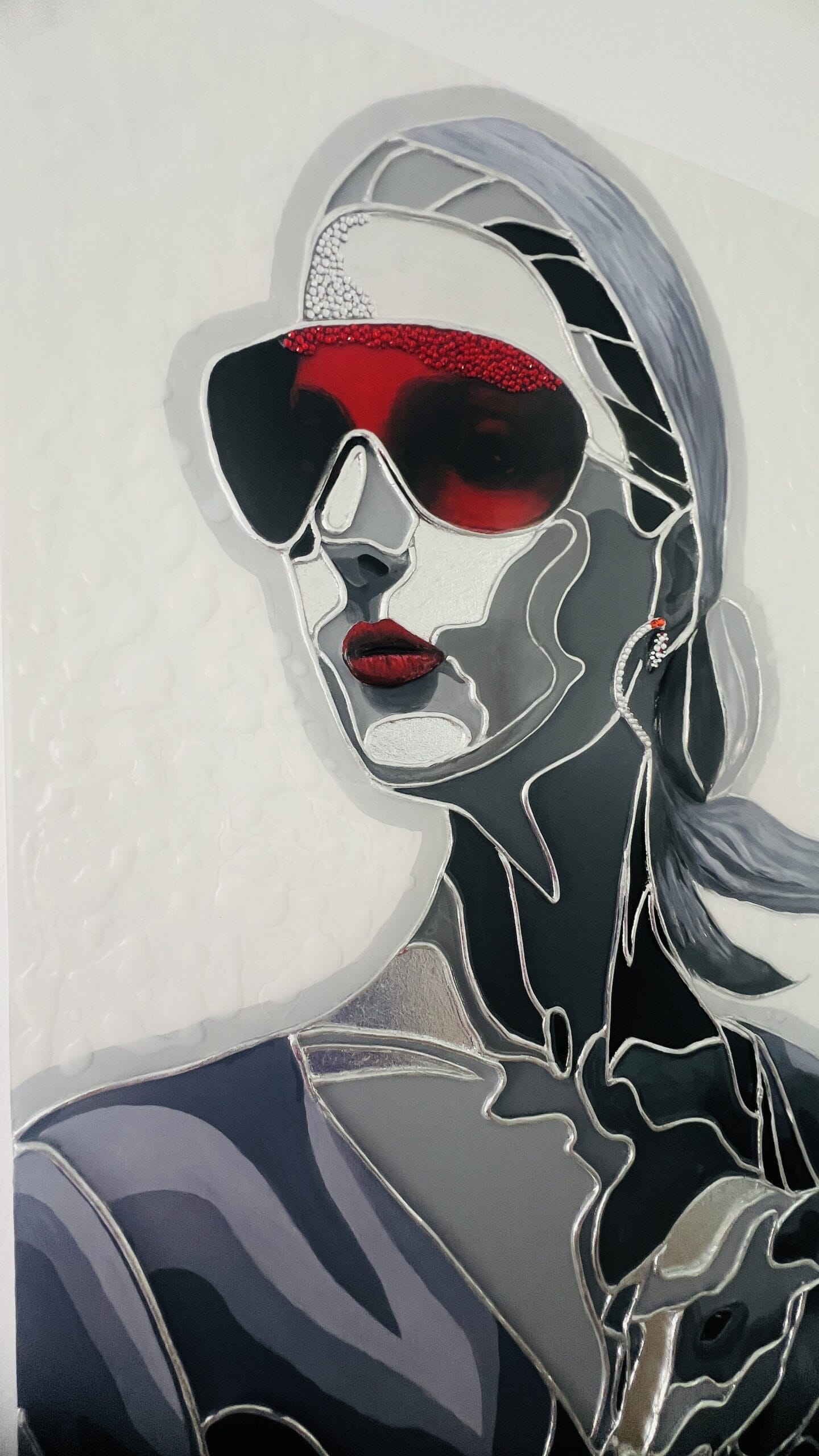Lady with Dog. Textured Painting. Pop Art Portrait - Image 3