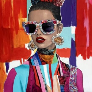 Fashion Icon II – Original Textured Artwork by Lana Ritter