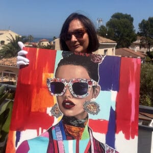 Metal Print on aluminium subframe "Fashion Icon II" Lana Ritter Pop Art Portraits