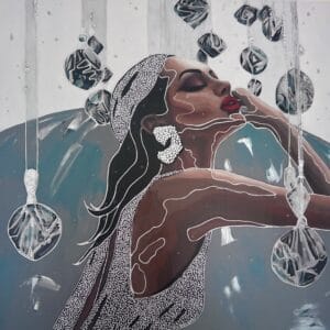 Metal Print on aluminium subframe "Icon in Spotlight" I Lana Ritter I Pop Art Print