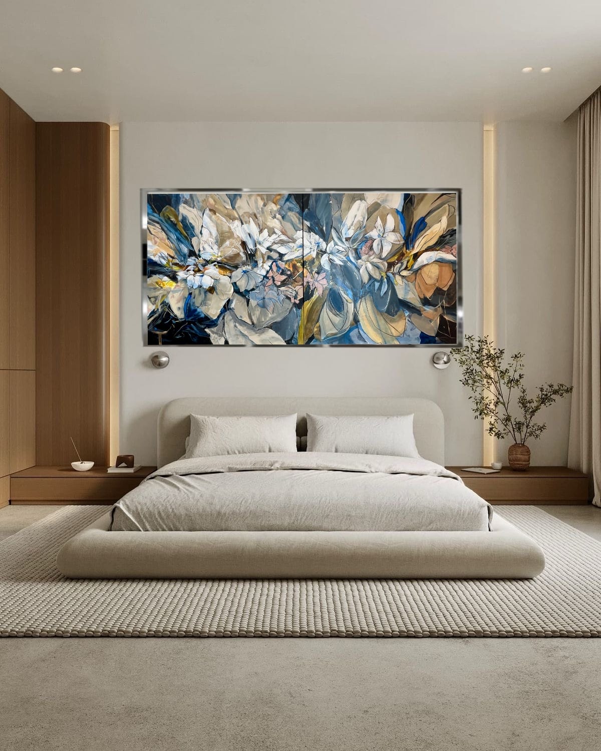 Symphony in Bloom 2. Diptych. Lana Ritter Art. Abstract Art - Image 2