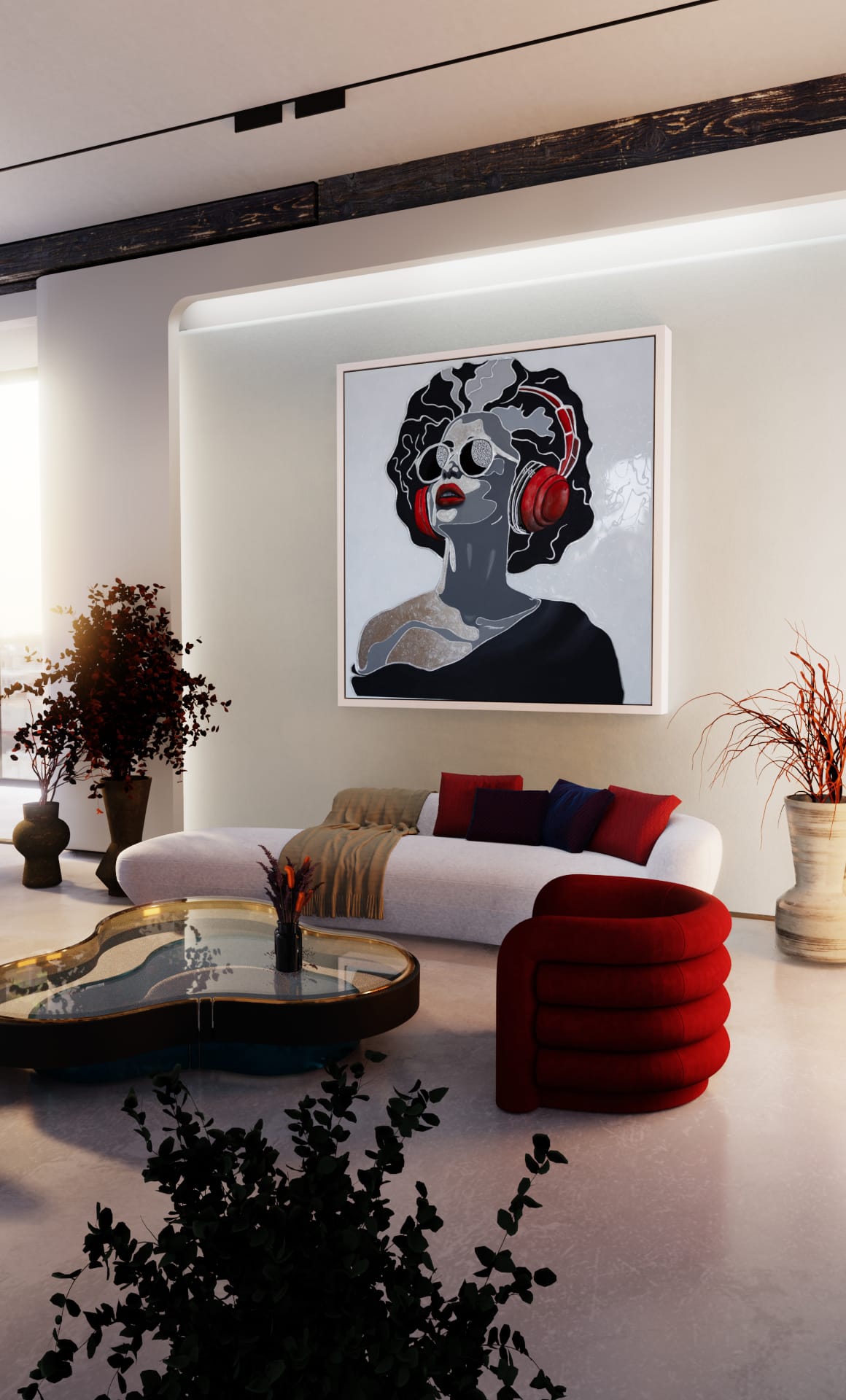 Fine Art Print "Red, White, Black and Music" Lana Ritter Wall Art - Image 2