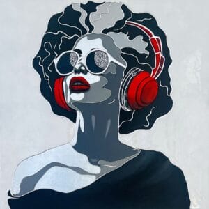 Fine Art Print "Red, White, Black and Music" Lana Ritter Wall Art