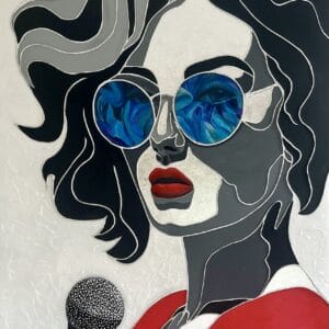 Lady in Red. Original painting Lana Ritter Painter Textured Art
