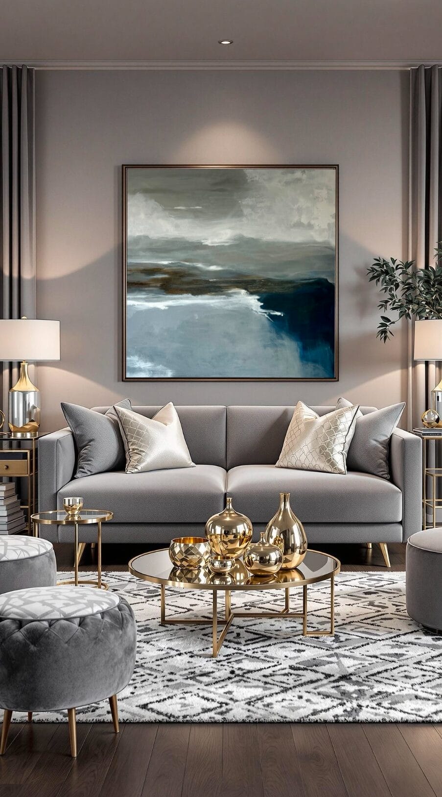 Silent Horizon I Lana Ritter Art. Abstract Art - Image 6