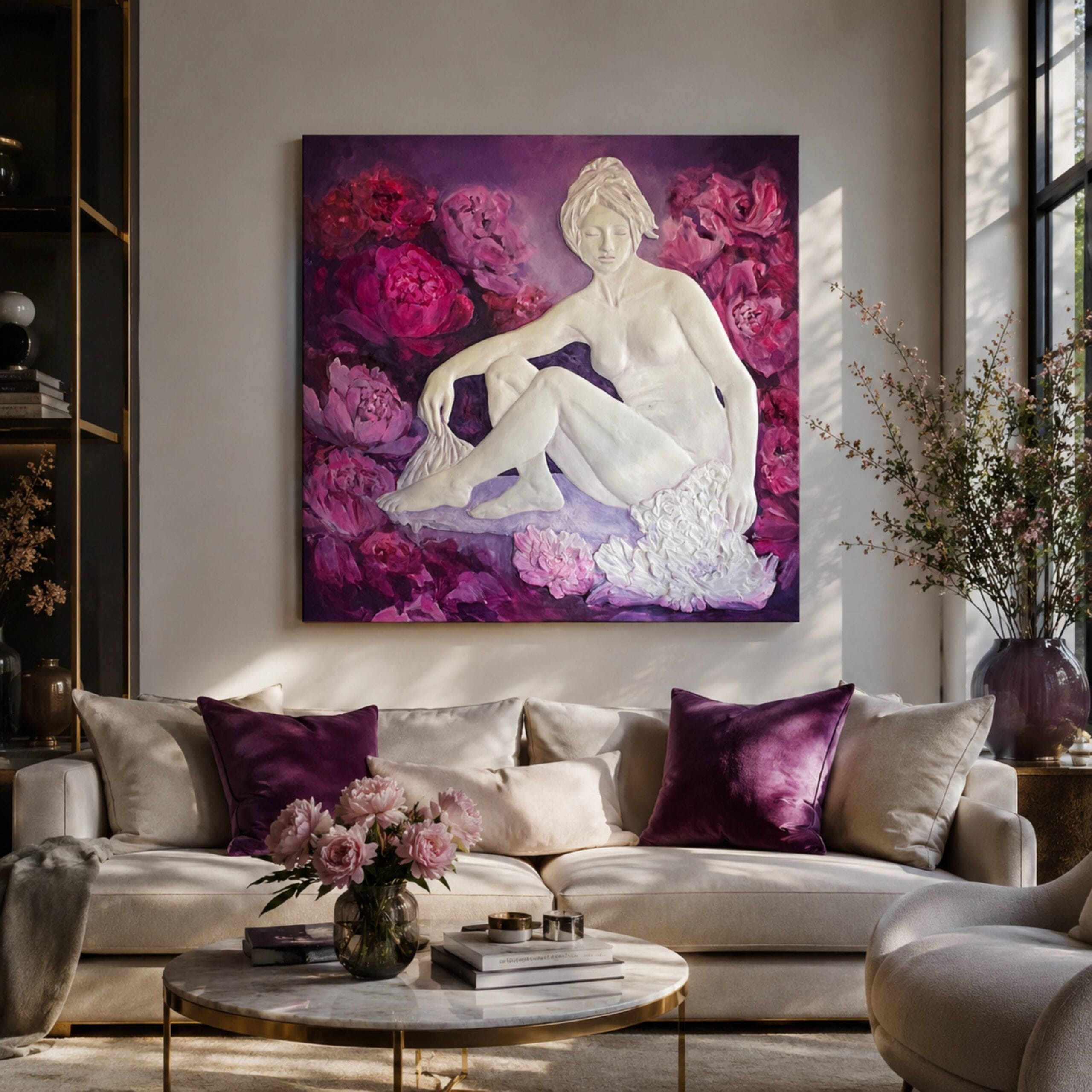 Blooming Silence. Mixed Media. Bas-Relief and Painting - Image 2