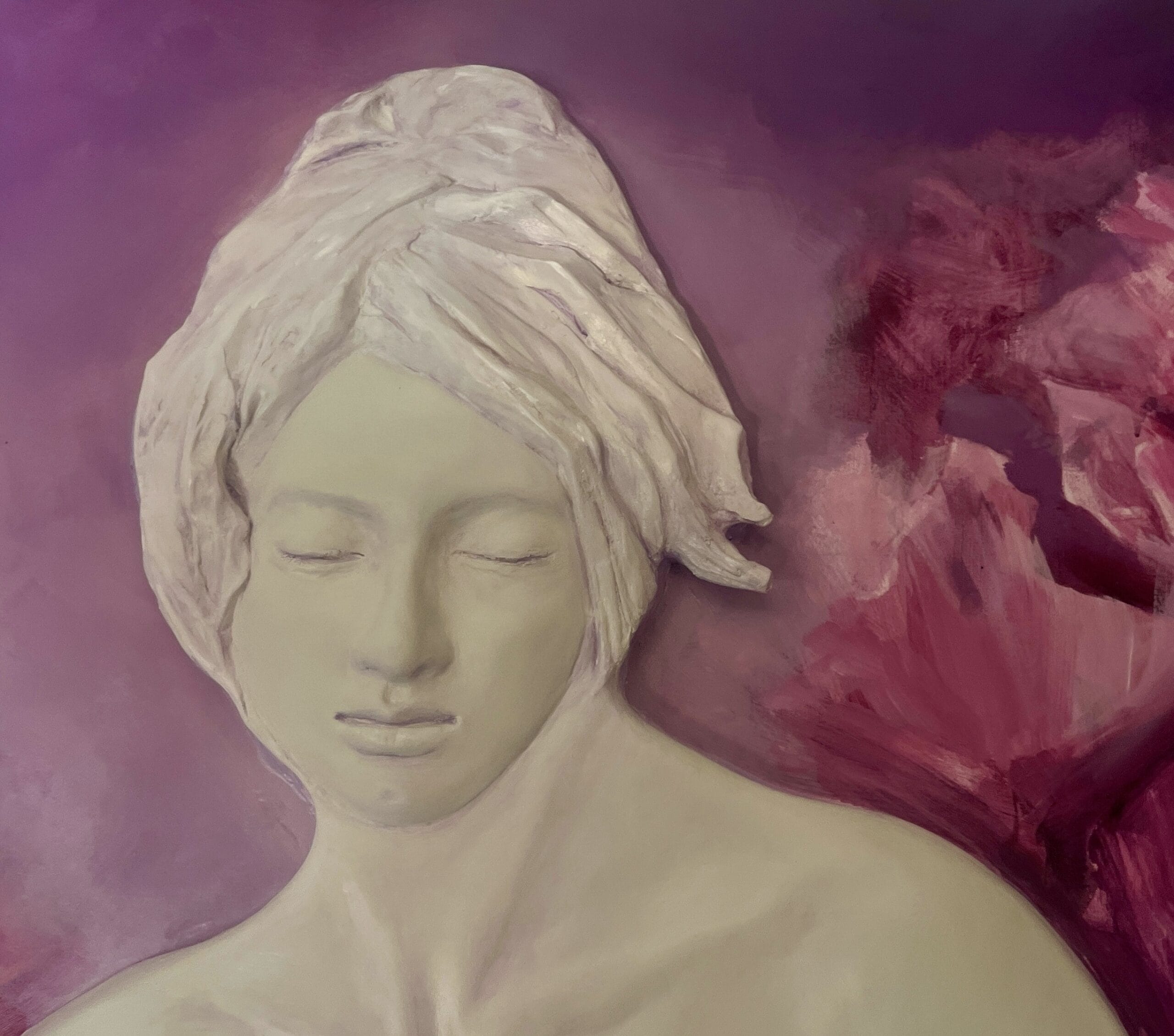 Blooming Silence. Mixed Media. Bas-Relief and Painting - Image 4