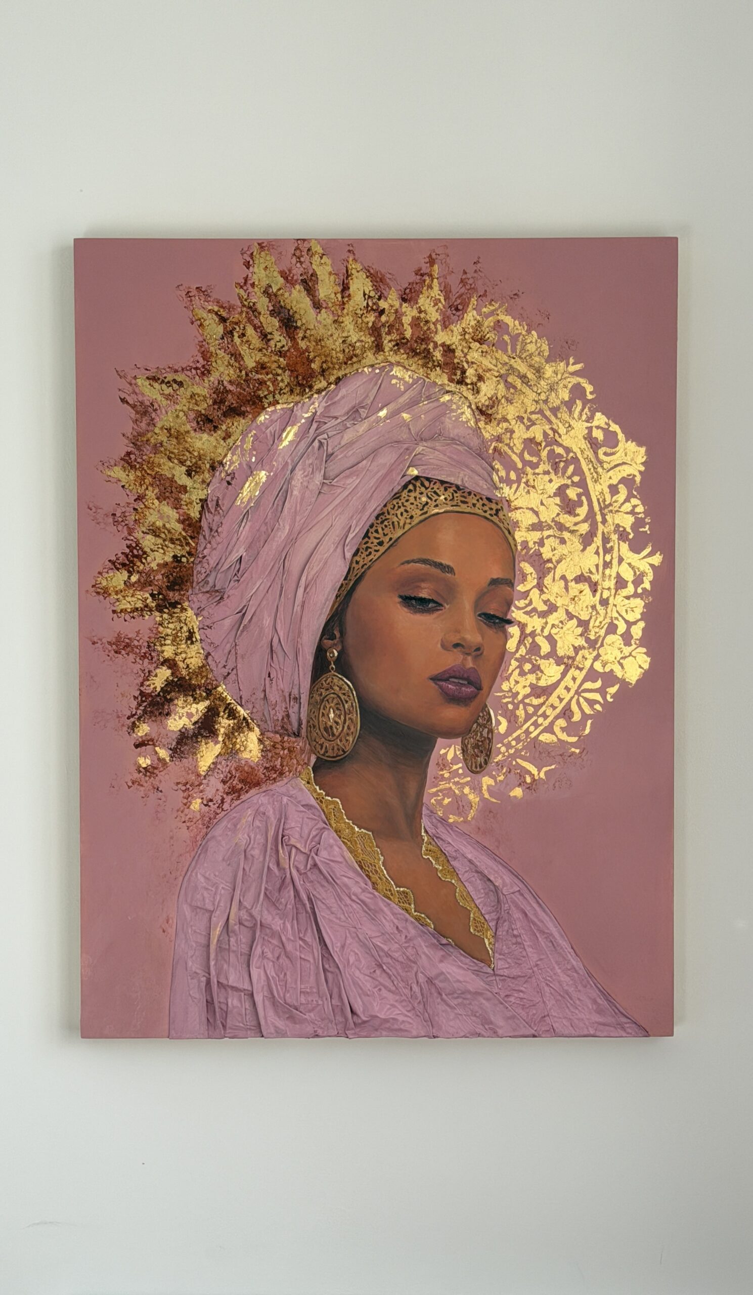 African Queen. Mixed Media Original Painting